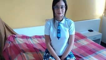 My Cousin'S Naughty Schoolgirl Antics Caught On Camera Leads To Oral Pleasure