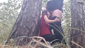 Lesbian Girls Seek Shelter Under A Tree And Engage In Sexual Activity To Stay Warm - Illusion Girls