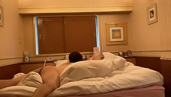 Busty Japanese Official Strips Down Revealing Her Arousal