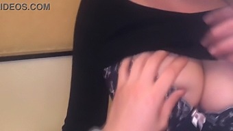 A Young Japanese Girl With Large Breasts Is Touched And Fondled