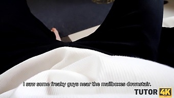 A Humorous College Student Engages In Sexual Activity With A Married, Mature Instructor Wearing White Stockings.