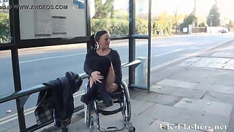 Handicapped Adult Film Actress Exposes Herself In Public Alongside A Partially Exposed Princess