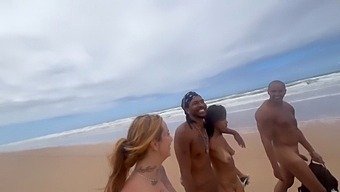 Nudist Beach Fun With Hot Friends: Amateur Teen'S Steamy Recording