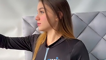 Young Blonde Sister'S Sensual Makeup Session Viewed By Horny Stepbrother